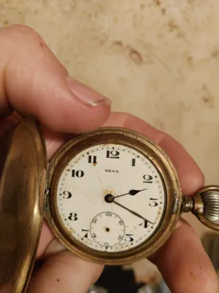 Reloj de Bolsillo Neva Oro Sellado 5 Años