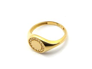 sello oro 18k con piedra con circonita t. 16 (17,84 mm)