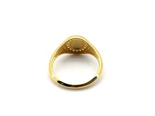 sello oro 18k con piedra con circonita t. 16 (17,84 mm)