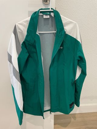 Chaqueta Adidas Retro Verde y Blanca