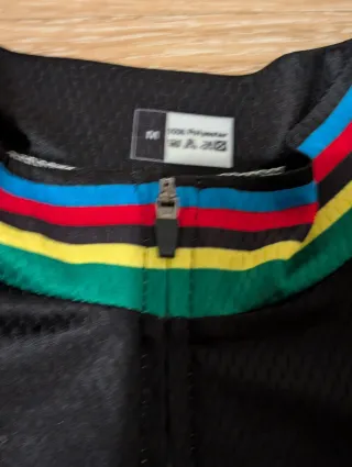 Maillot ciclismo UCI arcoíris negro M