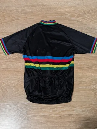 Maillot ciclismo UCI arcoíris negro M