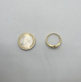 Anillo de oro 18k circonita, 2.23 g, T-17.