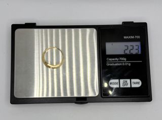 Anillo de oro 18k circonita, 2.23 g, T-17.