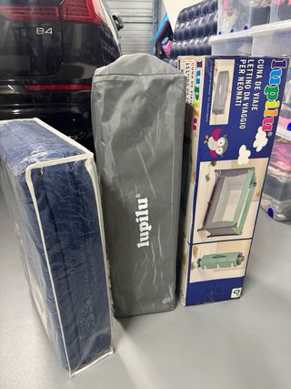 Cuna de viaje plegable Lupilu con colchón