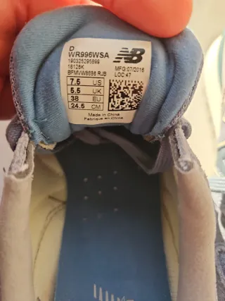 Zapatillas New Balance 996 Mujer Azul celeste