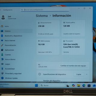 Portátil Dell Latitude 5430 i5 12ª Gen 16Gb Win11