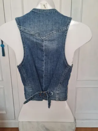 Chaleco Denim Retro Y2k Talla M