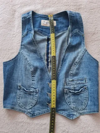 Chaleco Denim Retro Y2k Talla M