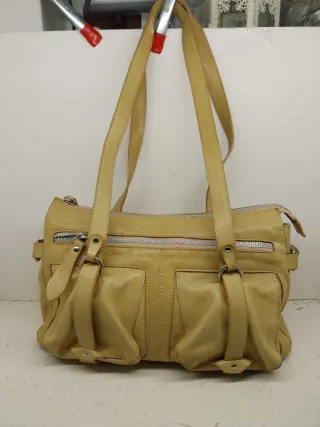 Borsa Vintage Pelle Beige Anni 90