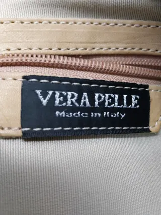 Borsa Vintage Pelle Beige Anni 90