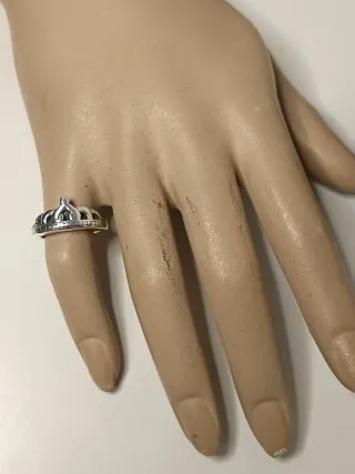 Anillo Plata Ley Corona/ 11mm