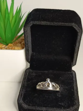 Anillo Plata Ley Corona/ 11mm