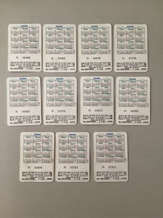 11 Calendarios de Bolsillo Horóscopo