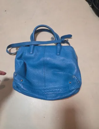 Bolso azul piel DKNY