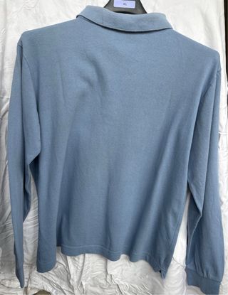 Polo Kappa Manga Larga Azul