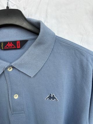 Polo Kappa Manga Larga Azul