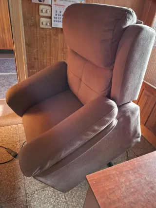 Sillón reclinable de tapicería lavable