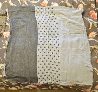 Sciarpa donna pois grigio