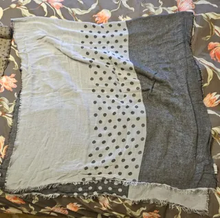 Sciarpa donna pois grigio