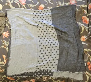 Sciarpa donna pois grigio