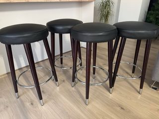 Pack 4 Taburetes Cocina Cuero y Metal
