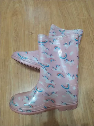 Botas de lluvia unicornio niña talla 35