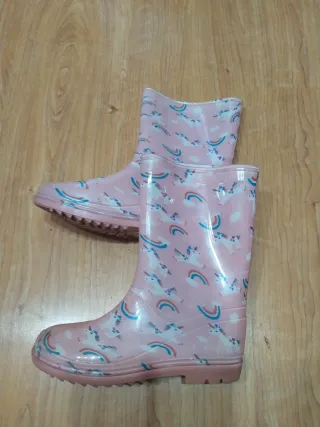 Botas de lluvia unicornio niña talla 35