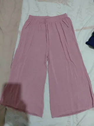 Pantalón culotte rosa