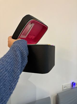 Neceser maquillaje negro y rosa