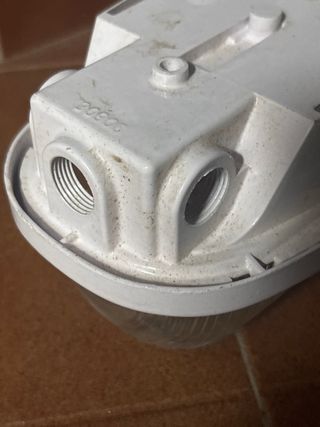 Aplique estanco transparente y blanco