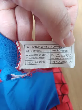 Disfraz Spiderman 7-9 años