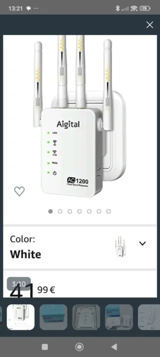 Repetidor Aigital 1200 Mbit/s WLAN
