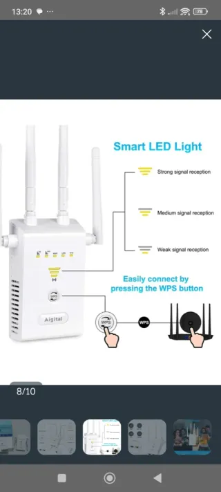 Repetidor Aigital 1200 Mbit/s WLAN