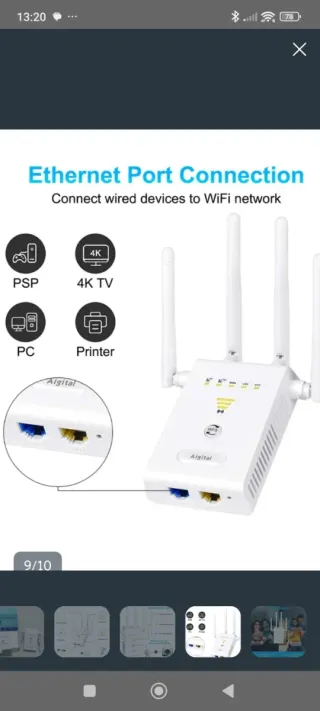 Repetidor Aigital 1200 Mbit/s WLAN