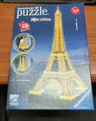 Puzzle 3D Ravensburger Torre Eiffel Night Edition