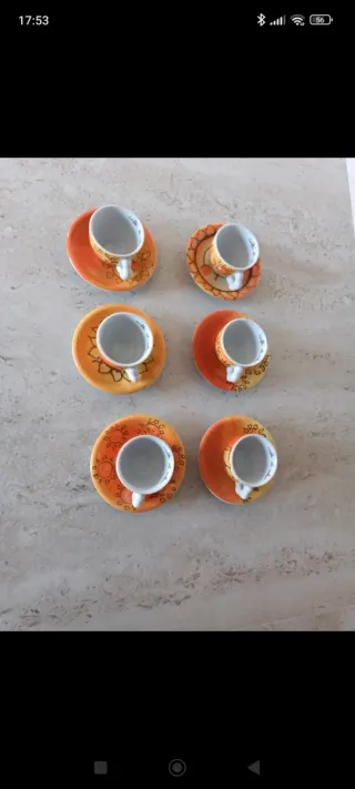 Set 6 tazzine Thun con piattini