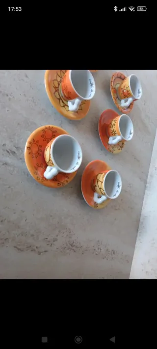 Set 6 tazzine Thun con piattini