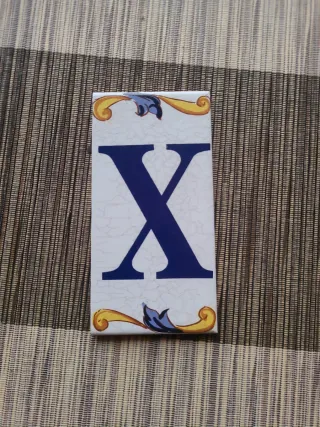 Azulejo Cerámica Letra X Decorativo
