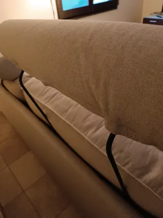 Sofá 2,25 m gris claro + funda gris oscuro | repos