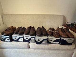 6 Pares Sapatos Sebago Castanhos