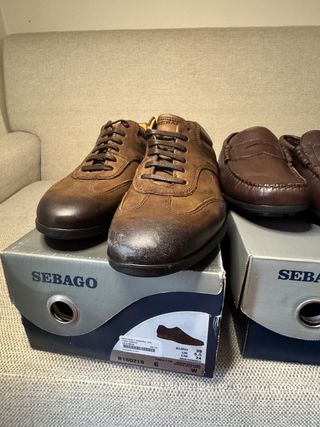 6 Pares Sapatos Sebago Castanhos