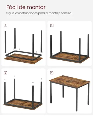 Mesa Comedor NUEVA Industrial Patas Negras