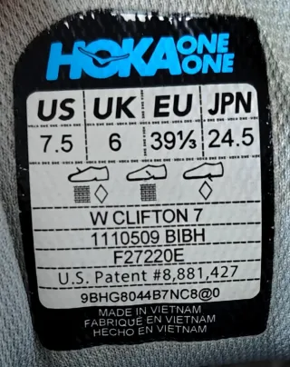 Zapatillas running mujer Hoka Clifton talla 39.5