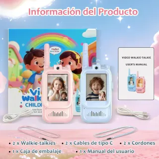2 Walkie Talkies con Vídeo para Niños