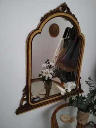 Espejo de entrada madera
