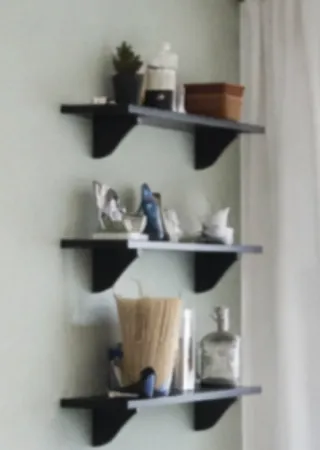 Conjunto de estanterías decorativas madera de pino