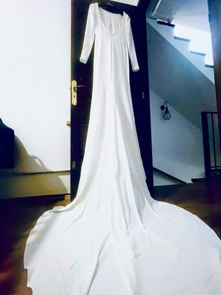 Vestido de novia manga larga