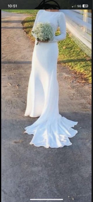Vestido de novia manga larga