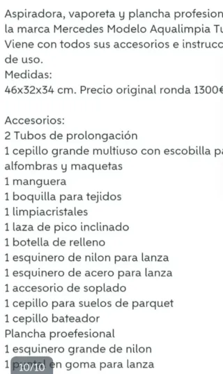 Vaporeta Mercedes Aqualimpia Turbo